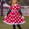 Fun Costumes Deluxe Disney Minnie Mouse Costume For Girls -Video Game Costumes Shop girls deluxe disney minnie mouse costume
