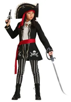 Fun Costumes Girls Gold Queen Pirate Costume