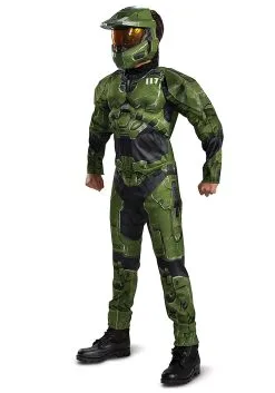 Disguise Halo Infinite Master Chief Muscle Costume For Kids -Video Game Costumes Shop halo infinite master chief muscle kids costume alt 2