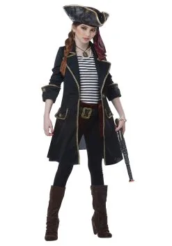 California Costume Collection Girls High Seas Captain Costume
