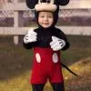 M&R TOY CO., LTD Snuggly Disney Mickey Mouse Baby Costume -Video Game Costumes Shop infant snuggly mickey mouse costume