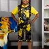AME Sleepwear Pikachu Romper For Kids -Video Game Costumes Shop kids pikachu romper