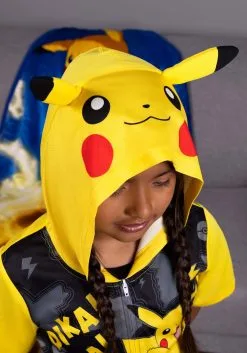 AME Sleepwear Pikachu Romper For Kids 8 AME Sleepwear Pikachu Romper For Kids -Video Game Costumes Shop kids pikachu romper alt 2
