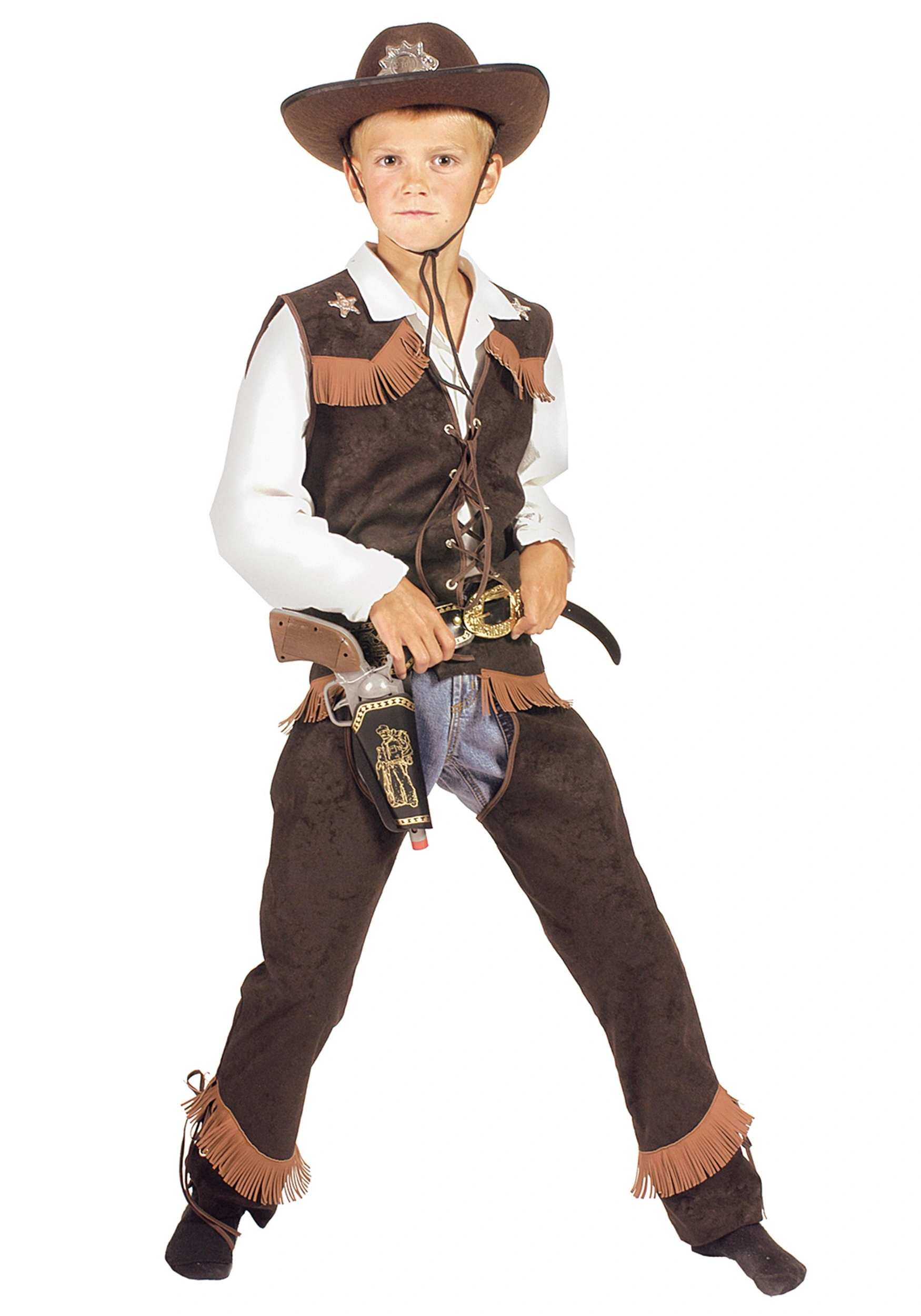 Funny Fashions Kids Rawhide Cowboy Costume 3 Funny Fashions Kids Rawhide Cowboy Costume