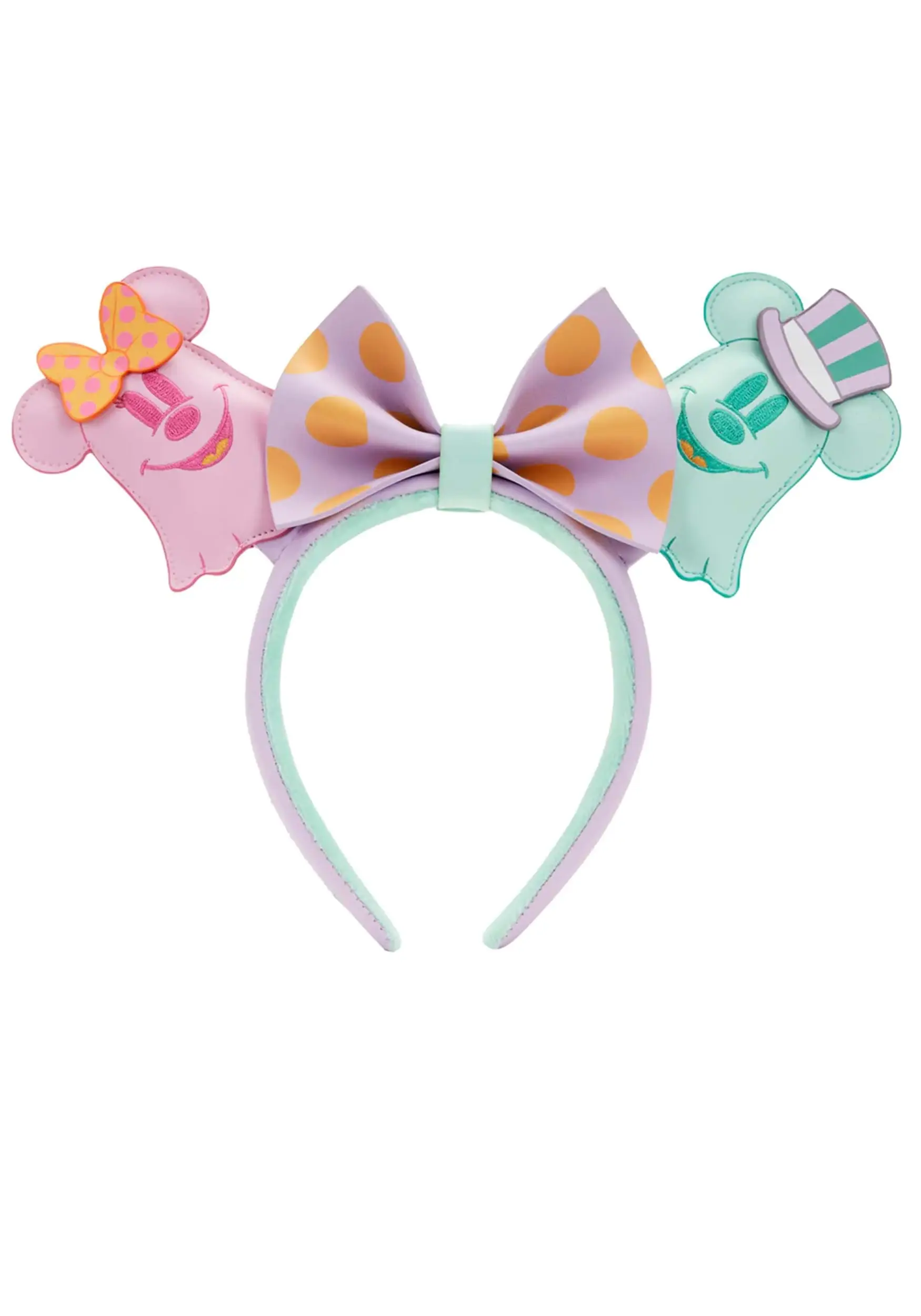 Women's Loungefly Disney Pastel Ghost Minnie And Mickey Ears Headband 3 Women's Loungefly Disney Pastel Ghost Minnie And Mickey Ears Headband