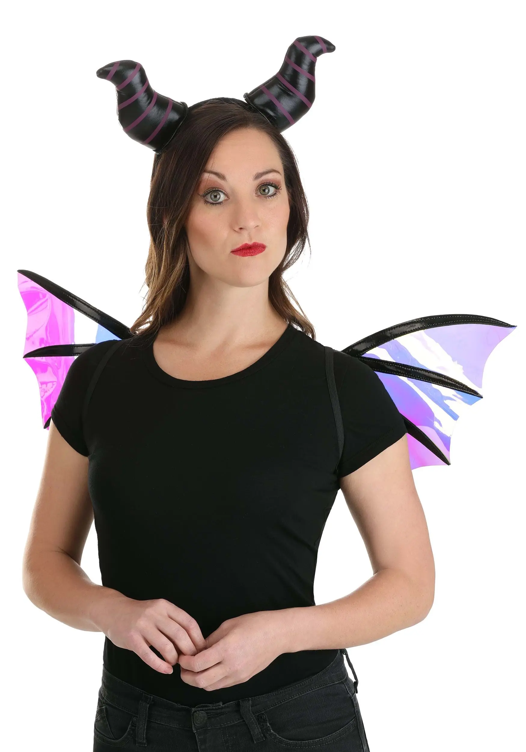 Elope Maleficent Dragon Horns Headband & Wings Accessory Kit 4 Elope Maleficent Dragon Horns Headband & Wings Accessory Kit - Image 2