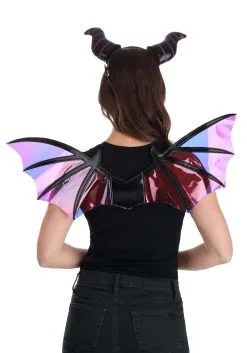 Elope Maleficent Dragon Horns Headband & Wings Accessory Kit 10 Elope Maleficent Dragon Horns Headband & Wings Accessory Kit -Video Game Costumes Shop maleficent dragon horns headband wings kit alt 2