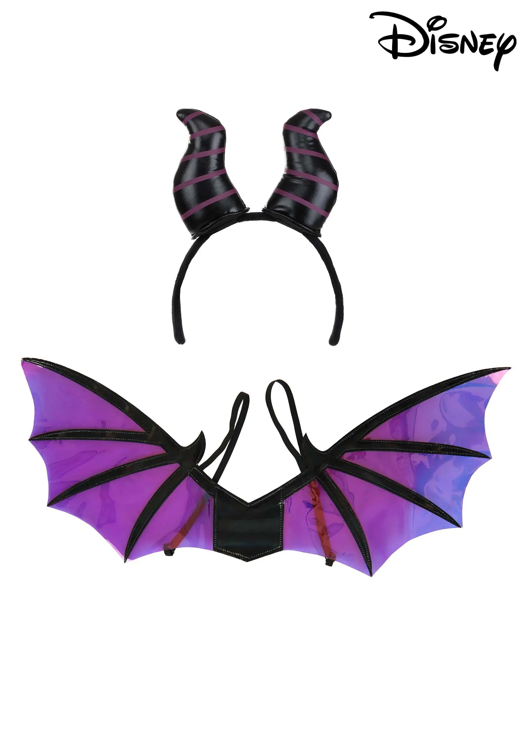 Elope Maleficent Dragon Horns Headband & Wings Accessory Kit 3 Elope Maleficent Dragon Horns Headband & Wings Accessory Kit
