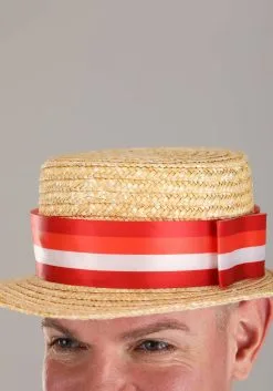 Elope Mary Poppins Bert Straw Hat For Adults -Video Game Costumes Shop mary poppins bert straw hat alt 2