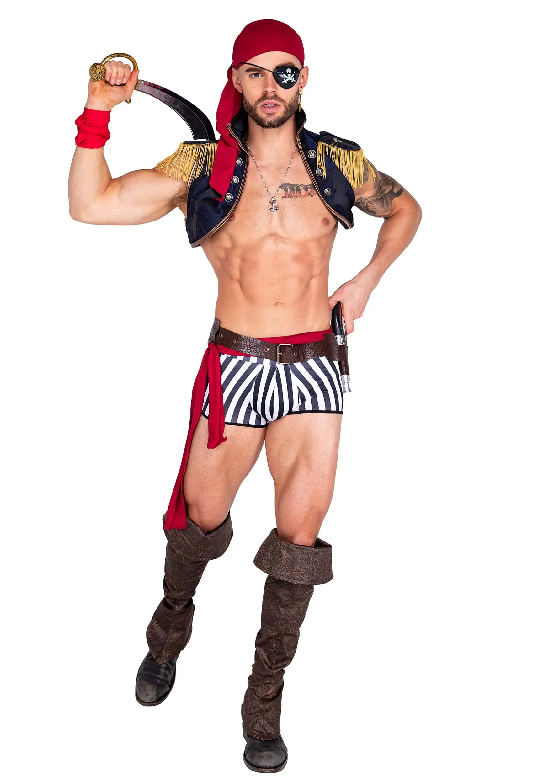 Roma Men's Sexy Captain Hunk Halloween Costume 3 Roma Men's Sexy Captain Hunk Halloween Costume