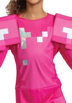 Disguise Girl's Minecraft Classic Pink Armor Costume 13 Disguise Girl's Minecraft Classic Pink Armor Costume -Video Game Costumes Shop minecraft girls classic pink armor costume alt 4