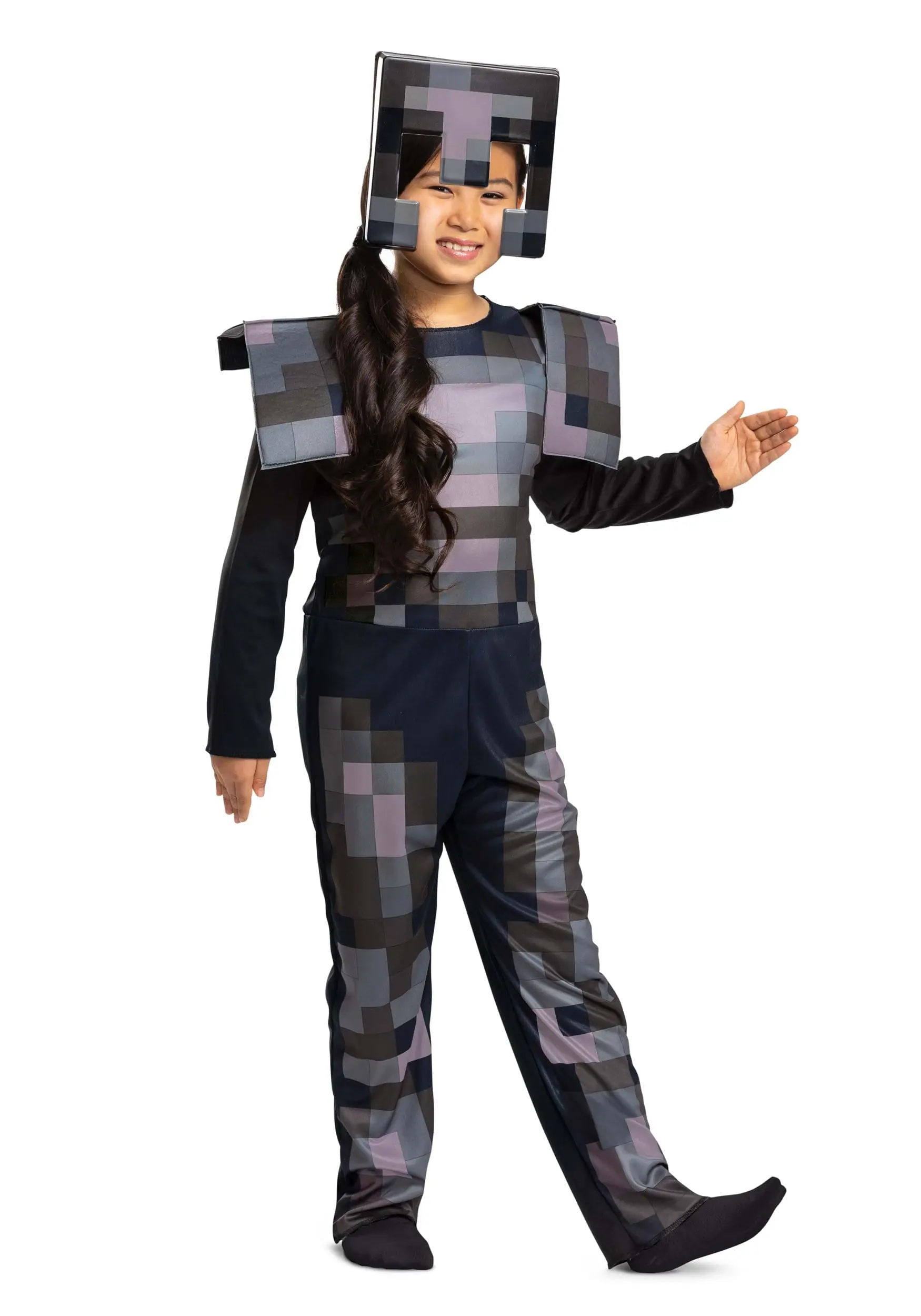 Disguise Kid's Minecraft Netherite Armor Jumpsuit Classic Costume 5 Disguise Kid's Minecraft Netherite Armor Jumpsuit Classic Costume - Image 3