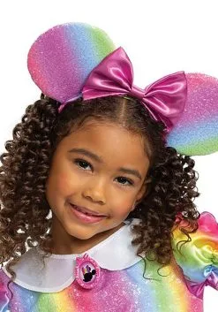 Disguise Minnie Mouse Rainbow Minnie Toddler Costume -Video Game Costumes Shop minnie mouse rainbow minnie toddler costume alt 2