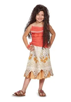 Disguise Disney Moana Classic Girls Costume -Video Game Costumes Shop moana classic child costume alt 3