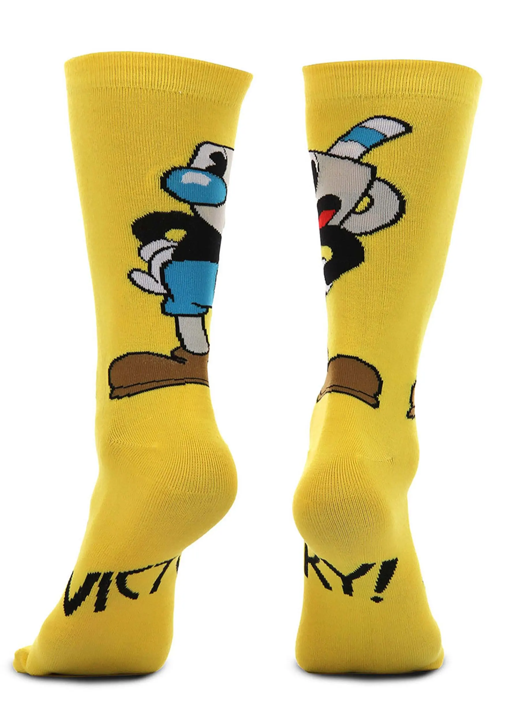 Elope Cuphead Mugman Victory! Crew Socks 7 Elope Cuphead Mugman Victory! Crew Socks - Image 5