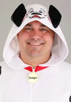 Fun Costumes Pongo Costume For Plus Size Men From Disney's 101 Dalmatians -Video Game Costumes Shop plus 101 dalmatians pongo costume onesie alt 2