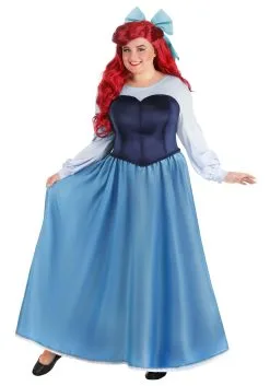 Armada Disney Plus Size Little Mermaid Ariel Costume Dress For Women -Video Game Costumes Shop plus size ariel blue dress costume alt 6
