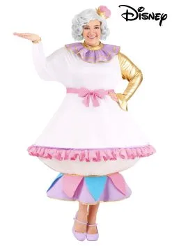 Fun Costumes Mrs. Potts Costume For Plus Size Women From Disney's Beauty And The Beast -Video Game Costumes Shop plus size beauty and the beast mrs potts costume alt 2