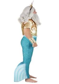 Fun Costumes Disney Plus Size Little Mermaid King Triton Costume For Men -Video Game Costumes Shop plus size king triton costume alt 5