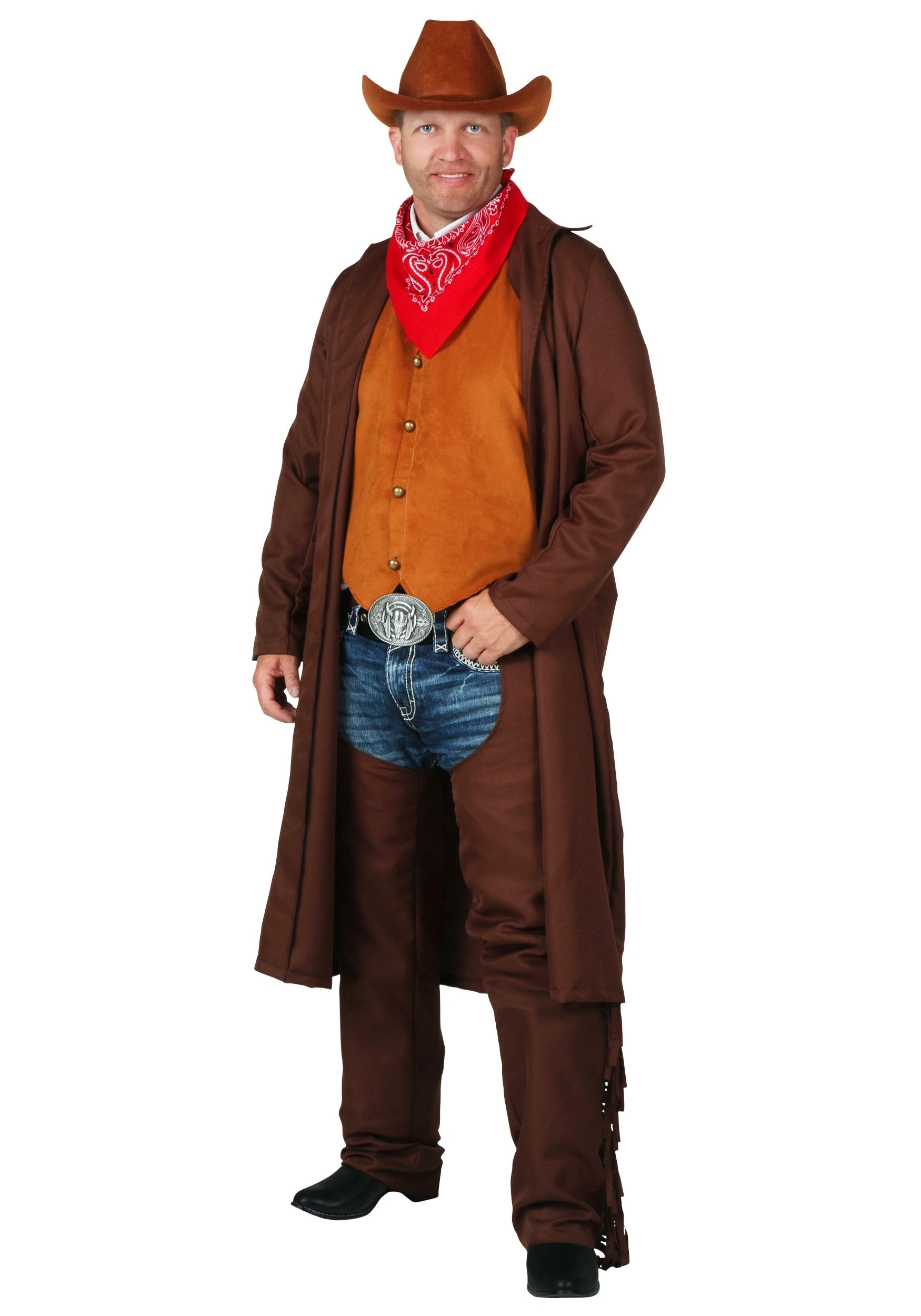 Fun Costumes Plus Size Rancher Cowboy Costume 3 Fun Costumes Plus Size Rancher Cowboy Costume