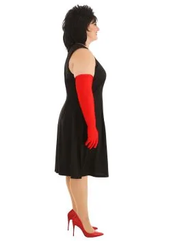 Fun Costumes Cruella De Vil Coat Costume For Plus Size Women From Disney's 101 Dalmatians -Video Game Costumes Shop plus size womens deluxe cruella de vil costume alt 12