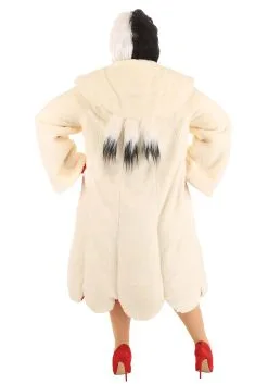 Fun Costumes Cruella De Vil Coat Costume For Plus Size Women From Disney's 101 Dalmatians -Video Game Costumes Shop plus size womens deluxe cruella de vil costume alt 8