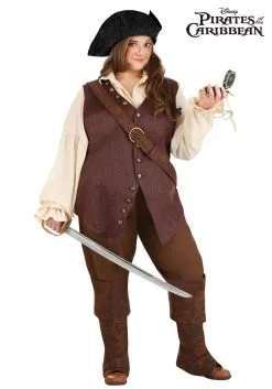Fun Costumes Women's Plus Size Disney Pirates Of The Caribbean Elizabeth Swann Costume -Video Game Costumes Shop plus sizes elizabeth swann alt 5