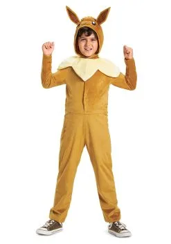 Disguise Kid's Pokémon Eevee Hooded Jumpsuit Classic Costume