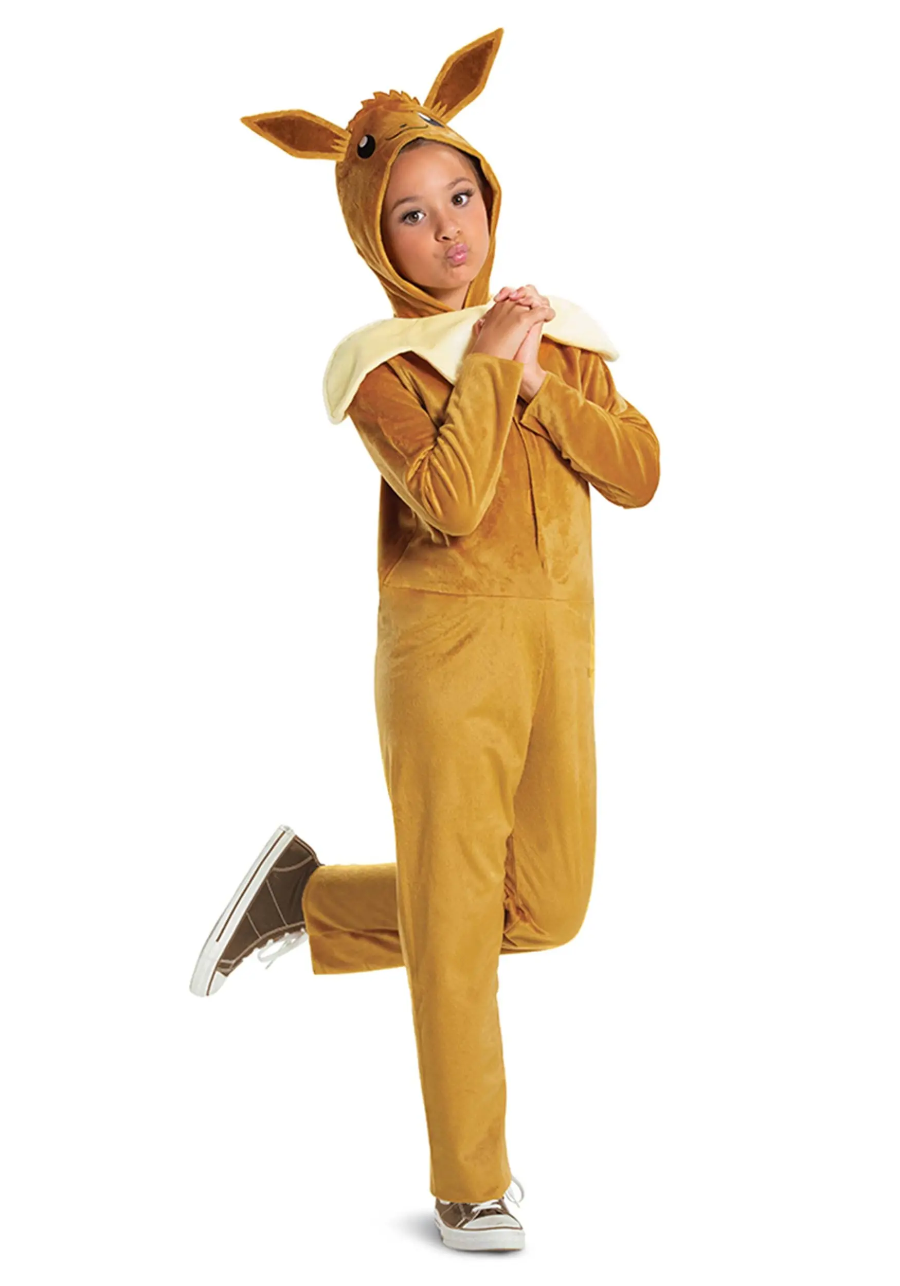 Disguise Kid's Pokémon Eevee Hooded Jumpsuit Classic Costume 5 Disguise Kid's Pokémon Eevee Hooded Jumpsuit Classic Costume - Image 3