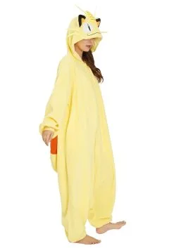 Sazac Pokemon Meowth Kigurumi Costume For Adults -Video Game Costumes Shop pokemon meowth adult kigurumi alt 2
