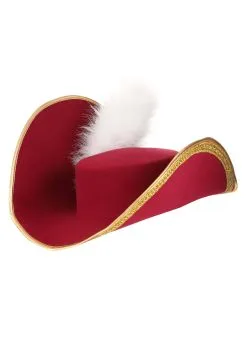 Guangzhou Fashion Travelling Goods Co. Ltd Premium Red Captain Hook Hat 7 Guangzhou Fashion Travelling Goods Co. Ltd Premium Red Captain Hook Hat -Video Game Costumes Shop premium captain hook hat alt 2