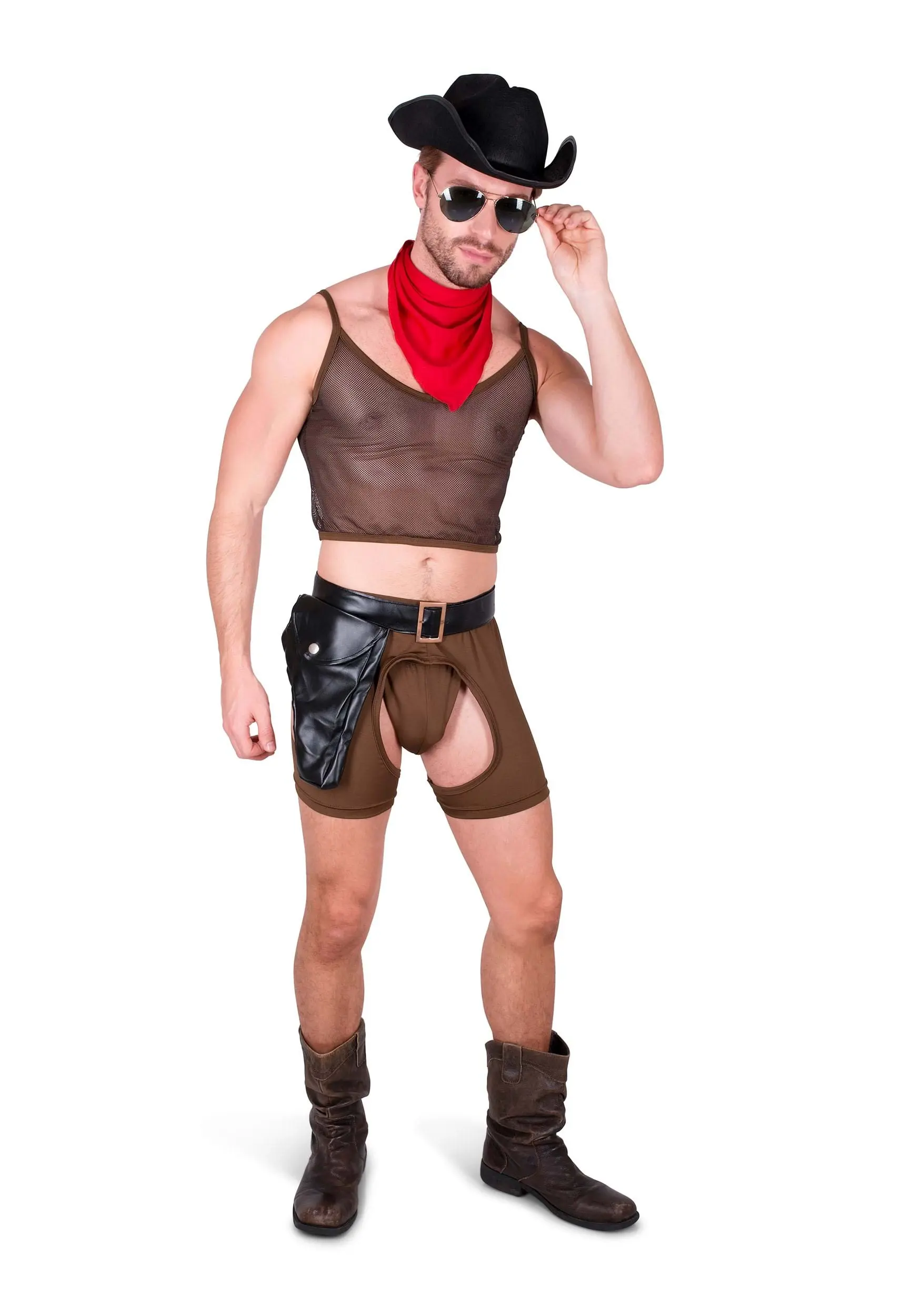 Karnival Costumes CowBoy Men's Sexy Costume 4 Karnival Costumes CowBoy Men's Sexy Costume - Image 2