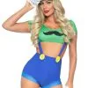 LEG AVENUE Sexy Piece Green Gamer Babe Costume For Women