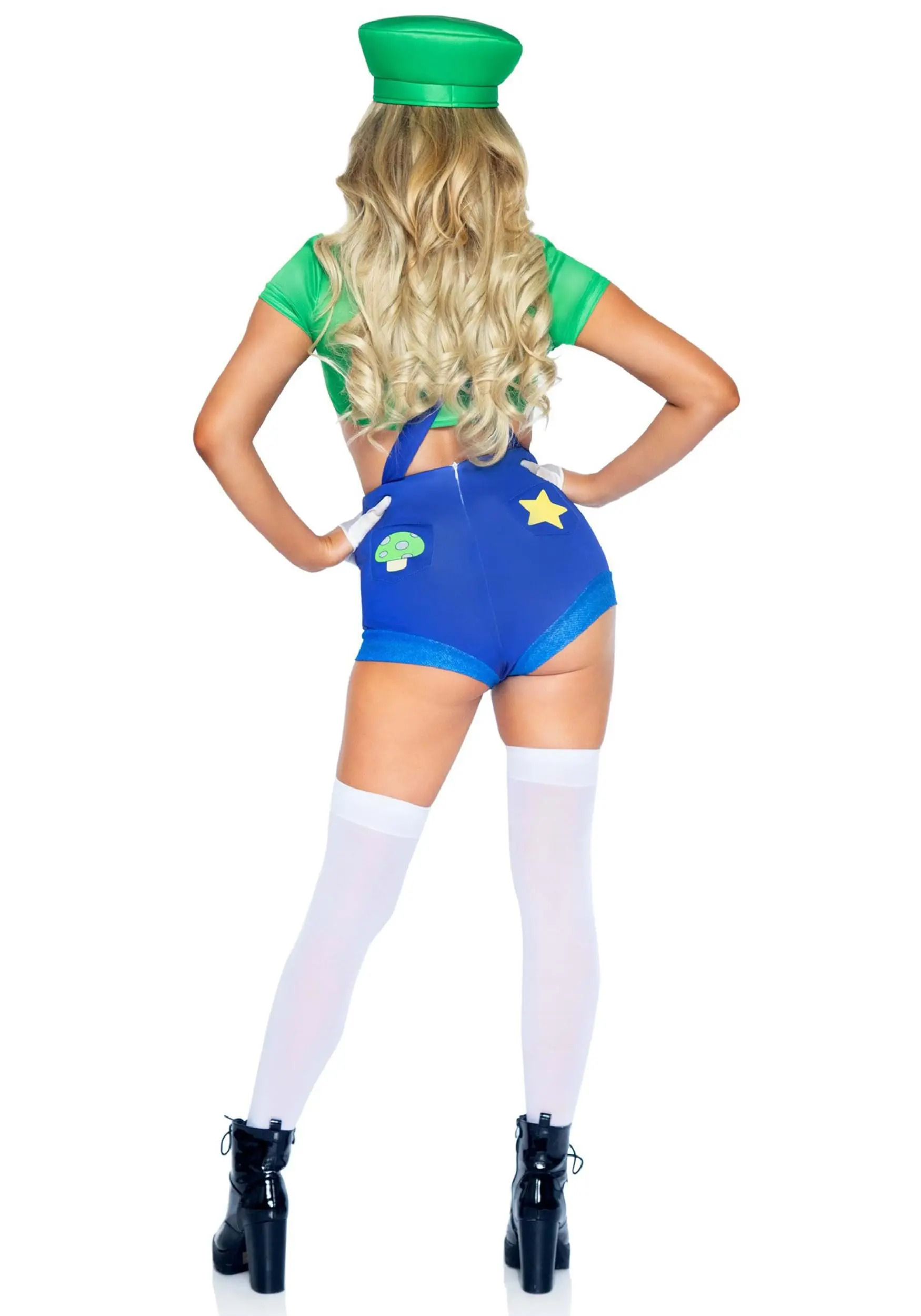 LEG AVENUE Sexy Piece Green Gamer Babe Costume For Women 4 LEG AVENUE Sexy Piece Green Gamer Babe Costume For Women - Image 2