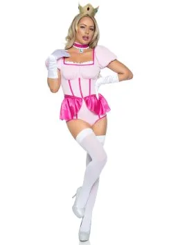 LEG AVENUE Sexy Pink Princess Costume For Women -Video Game Costumes Shop sexy pink princess womens costume alt 2