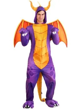 Fun Costumes Spyro The Dragon Adult Costume Jumpsuit 8 Fun Costumes Spyro The Dragon Adult Costume Jumpsuit -Video Game Costumes Shop spyro the dragon adult jumpsuit costume alt1