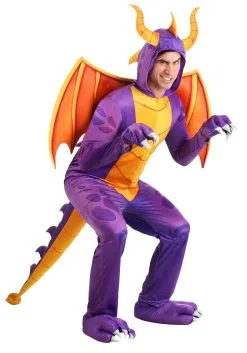 Fun Costumes Spyro The Dragon Adult Costume Jumpsuit 9 Fun Costumes Spyro The Dragon Adult Costume Jumpsuit -Video Game Costumes Shop spyro the dragon adult jumpsuit costume alt2