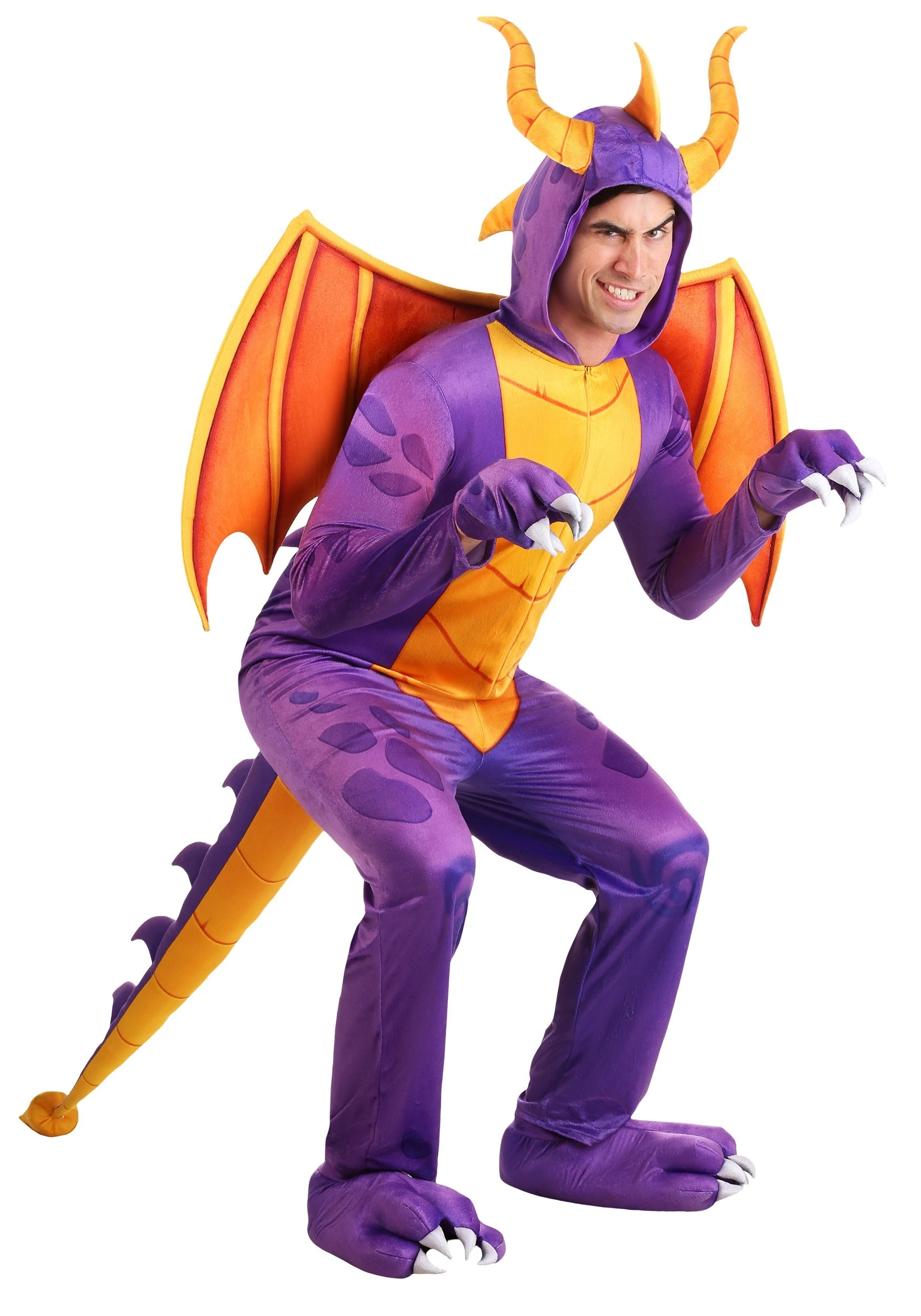 Fun Costumes Spyro The Dragon Adult Costume Jumpsuit 6 Fun Costumes Spyro The Dragon Adult Costume Jumpsuit - Image 4
