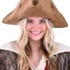 Elope Suede Pirate Hat For Women 2 Elope Suede Pirate Hat For Women -Video Game Costumes Shop suede womens pirate hat