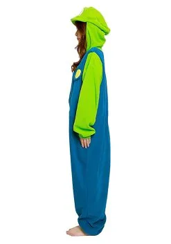 Sazac Super Mario Brothers Adult Luigi Kigurumi Costume -Video Game Costumes Shop super mario brothers adult luigi kigurumi costume alt 3