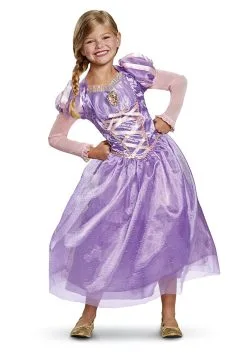 Disguise Tangled Rapunzel Deluxe Costume For Kids -Video Game Costumes Shop tangled rapunzel kids deluxe costume alt 2