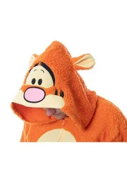 MJC International Adult Tigger Union Suit 7 MJC International Adult Tigger Union Suit -Video Game Costumes Shop tigger kigurumi union suit alt 2
