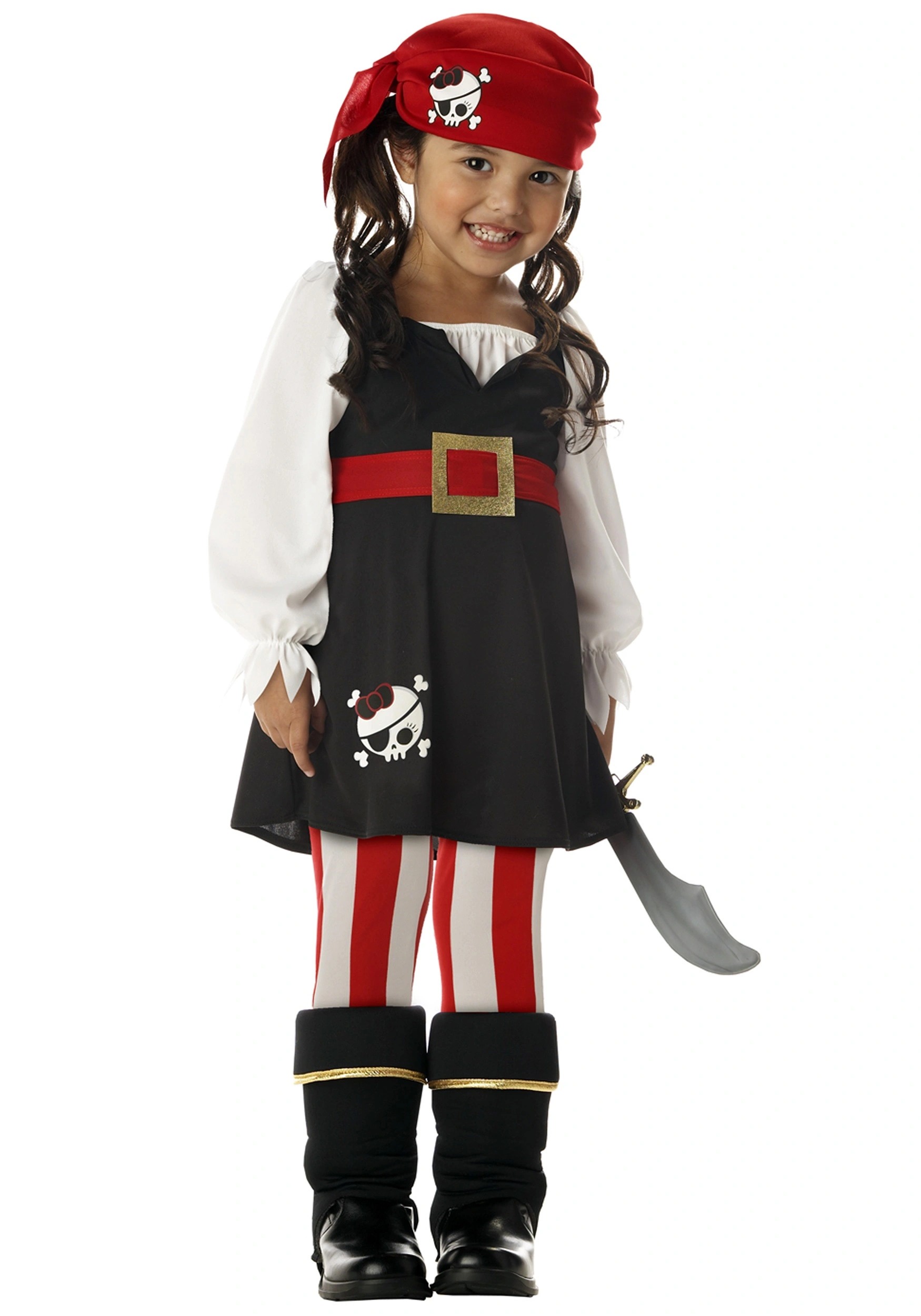 California Costume Collection Toddler Girls Pirate Costume 3 California Costume Collection Toddler Girls Pirate Costume