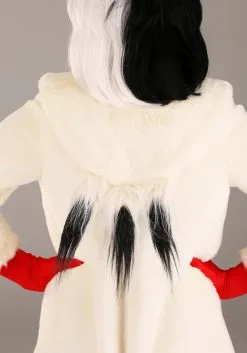 Fun Costumes Cruella De Vil Coat Costume For Teens From Disney's 101 Dalmatians -Video Game Costumes Shop tween cruella de vil costume alt 13