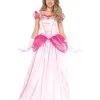 LEG AVENUE Classic Pink Princess Costume For Women -Video Game Costumes Shop womens classic pink princess