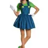 Disguise Women's Luigi Dress Costume -Video Game Costumes Shop womens luigi dress costume