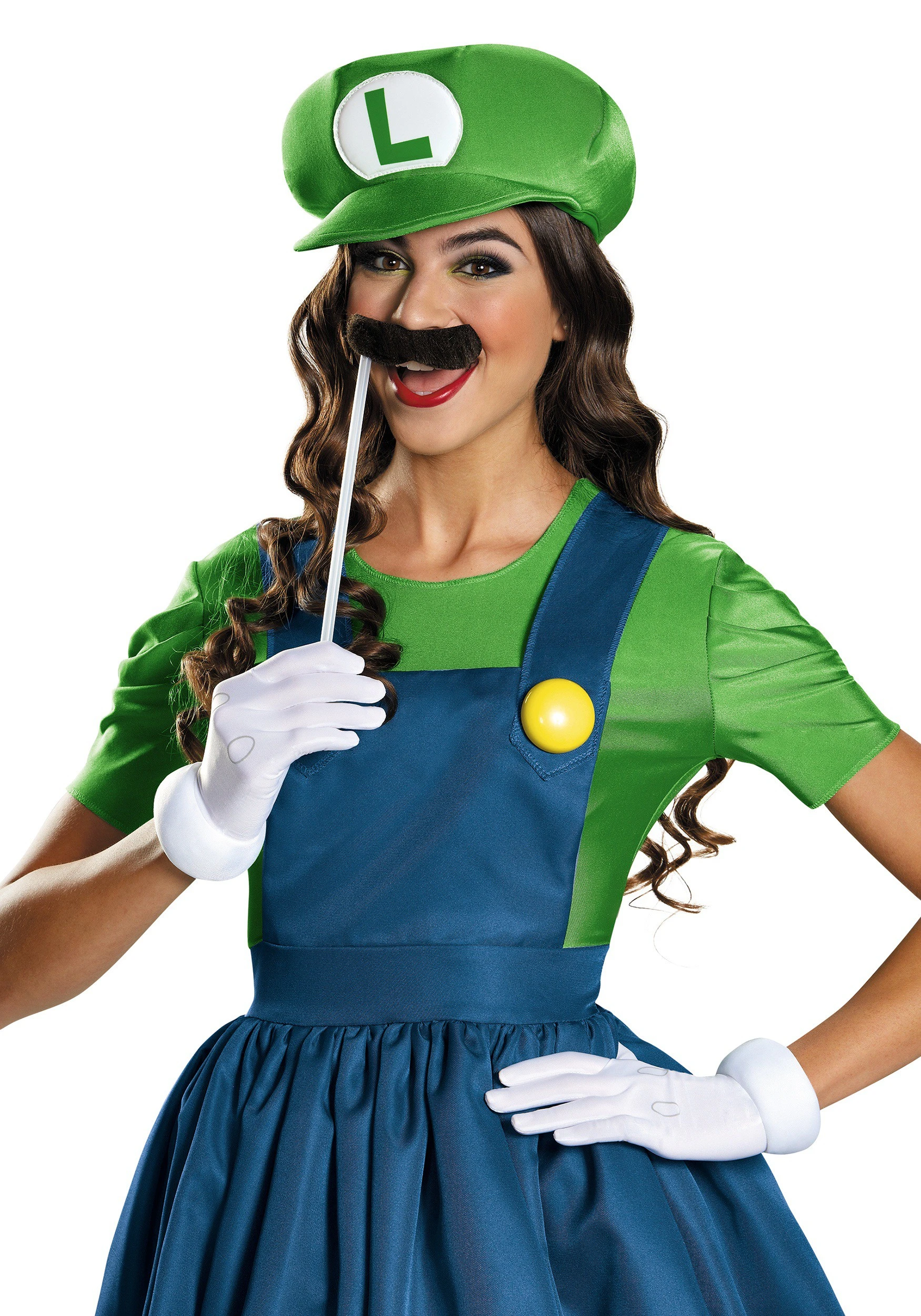Disguise Women's Luigi Dress Costume 4 Disguise Women's Luigi Dress Costume - Image 2