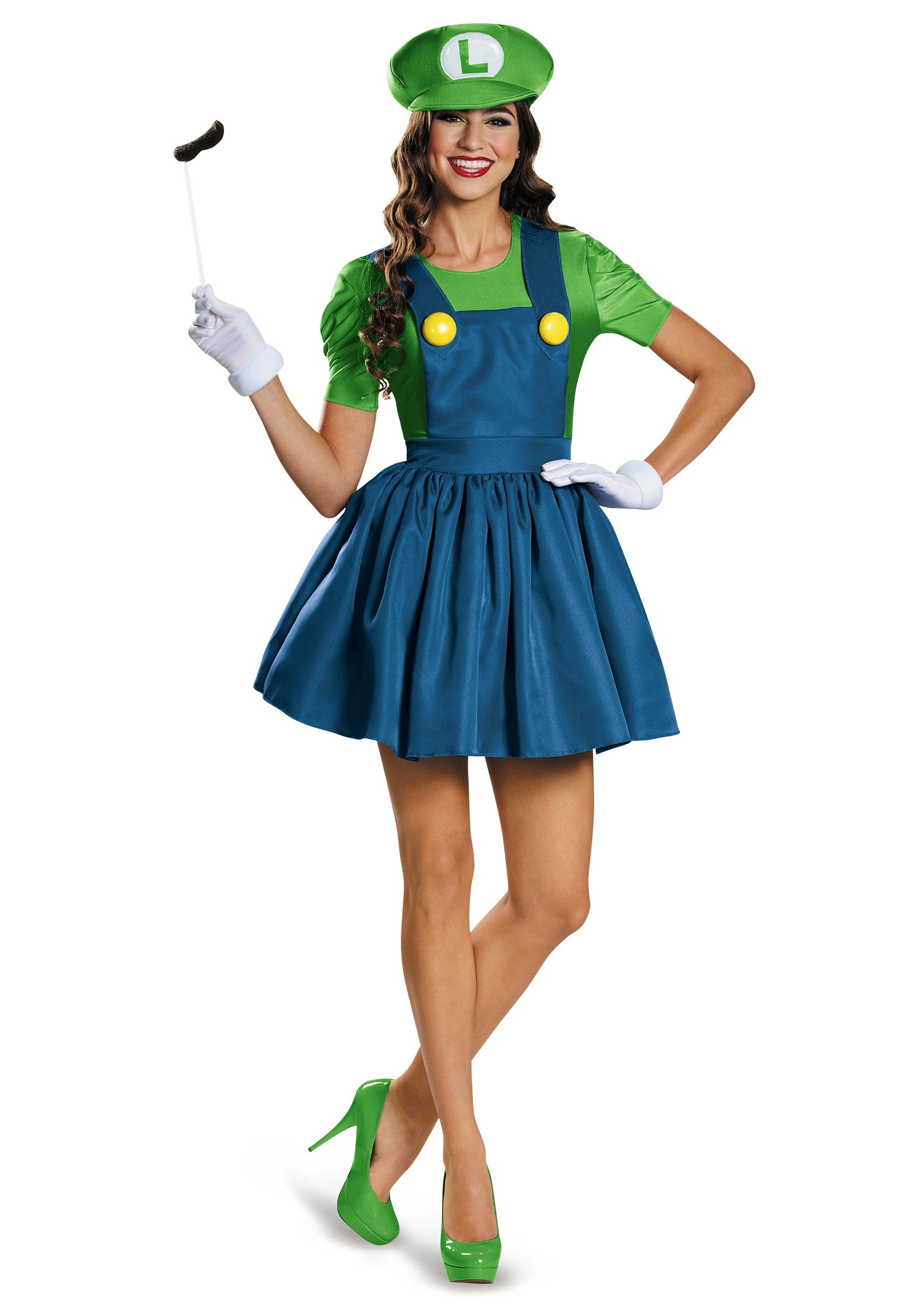 Disguise Women's Luigi Dress Costume 3 Disguise Women's Luigi Dress Costume