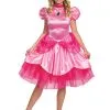 Disguise Super Mario Deluxe Princess Peach Costume For Women 2 Disguise Super Mario Deluxe Princess Peach Costume For Women -Video Game Costumes Shop womens super mario deluxe princess peach costume